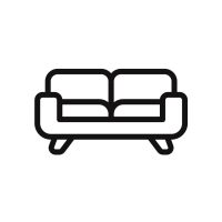 Couch vector icon. Sofa, furniture symbol